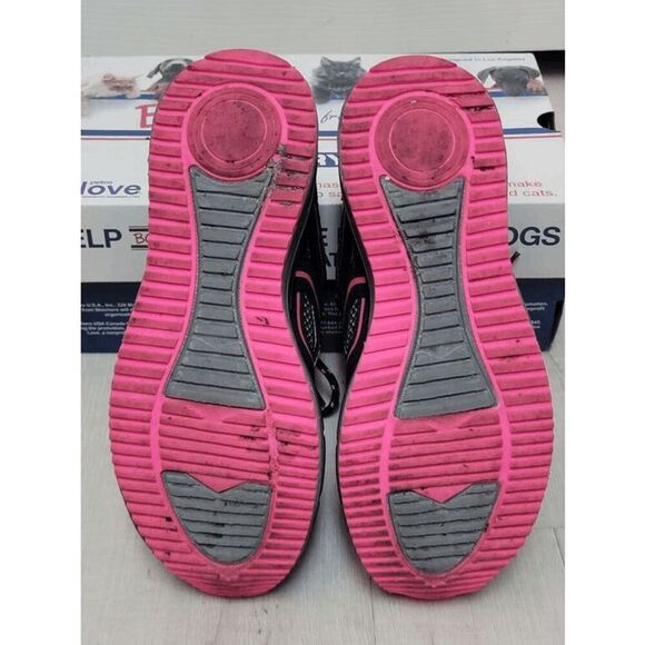 🇺🇸 US POLO ASSN Women’s Black Mesh Neon Pink Accent Athletic Sneakers SIZE 6.5 - Picture 12 of 15